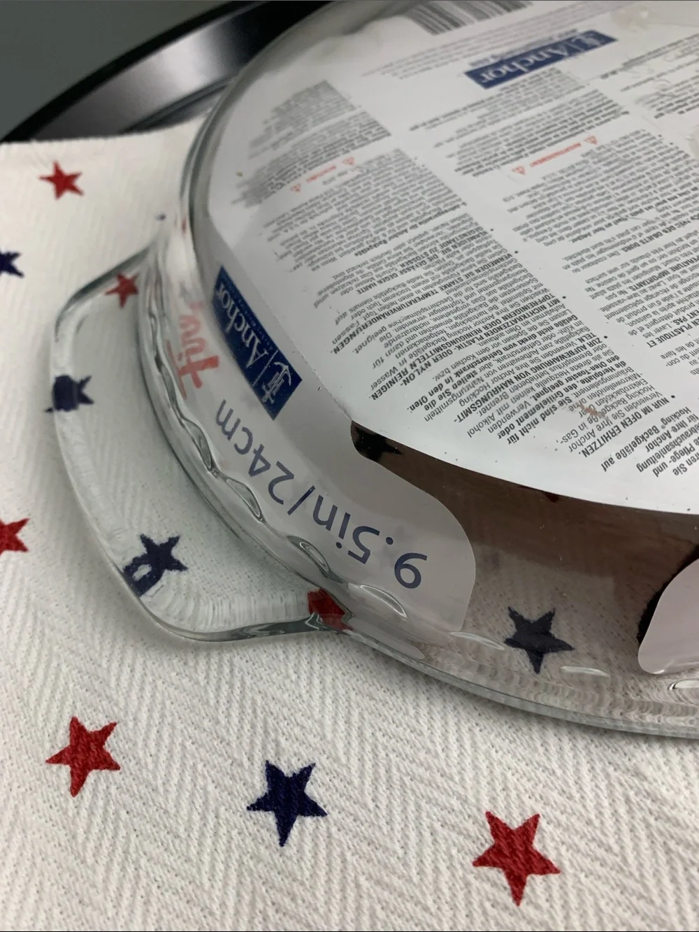 Anchor Hocking's Fire King Clear Glass Deep DIsh Pie Baking Dish